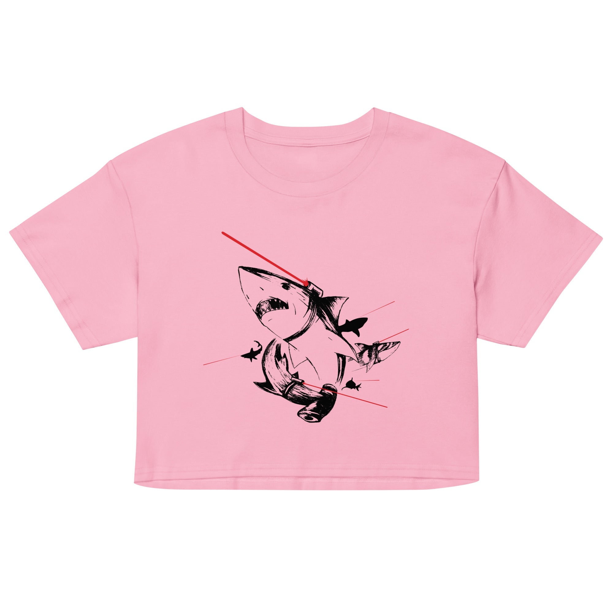 Sharks With Lasers Women's Crop Tee