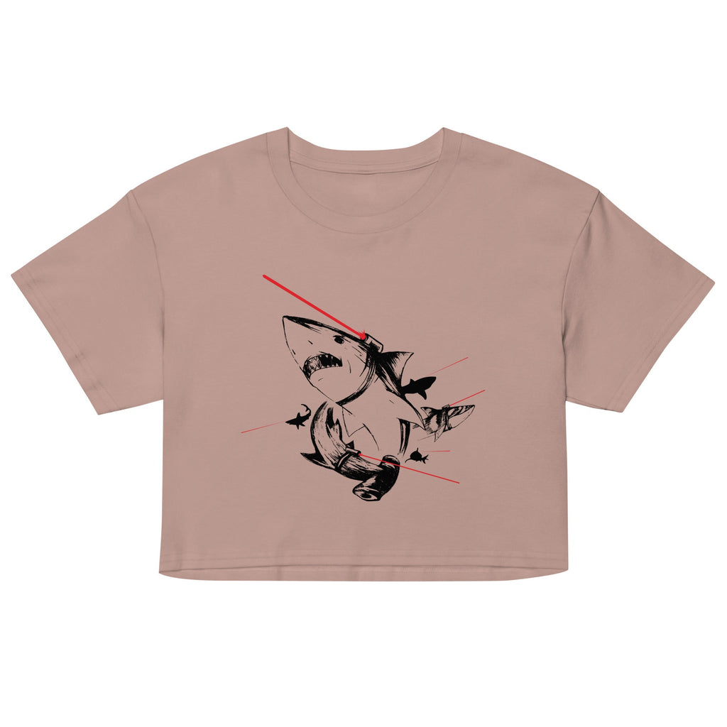 Sharks With Lasers Women's Crop Tee