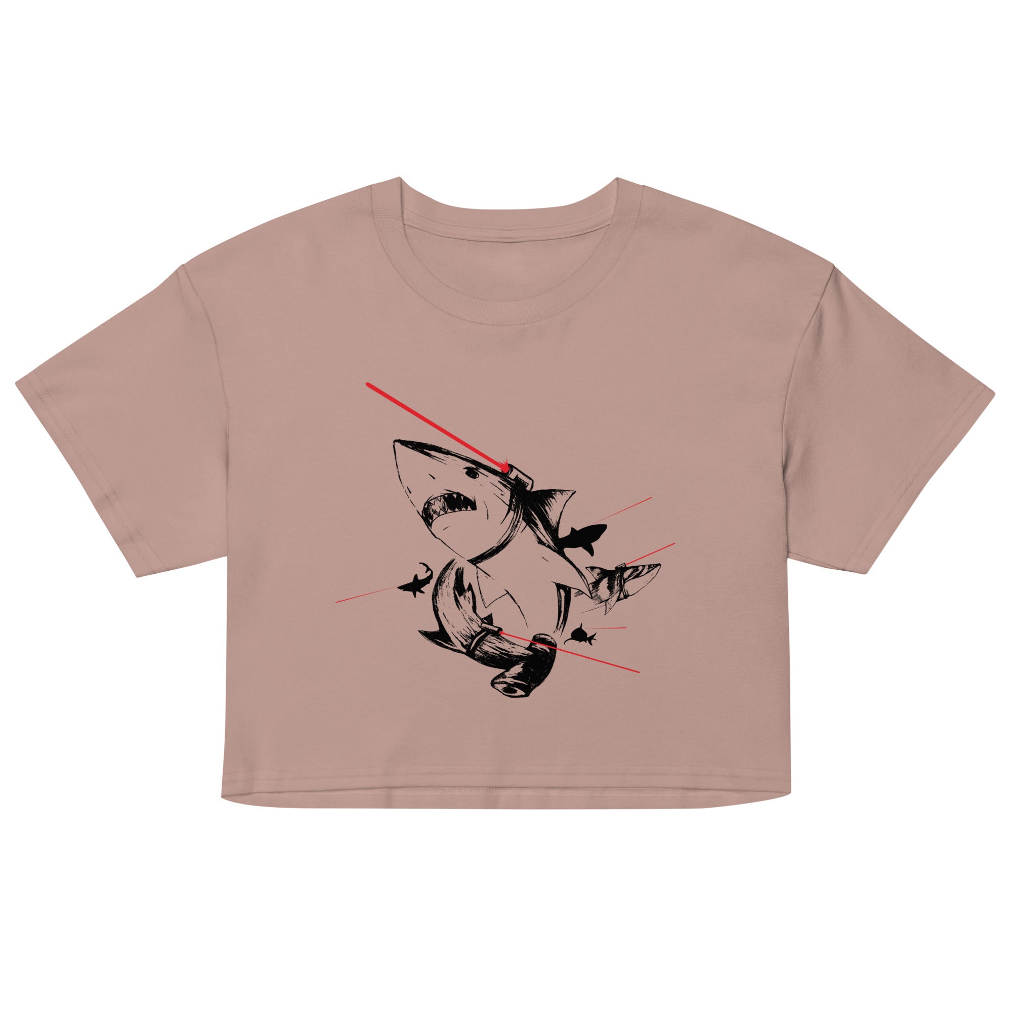 Sharks With Lasers Women's Crop Tee