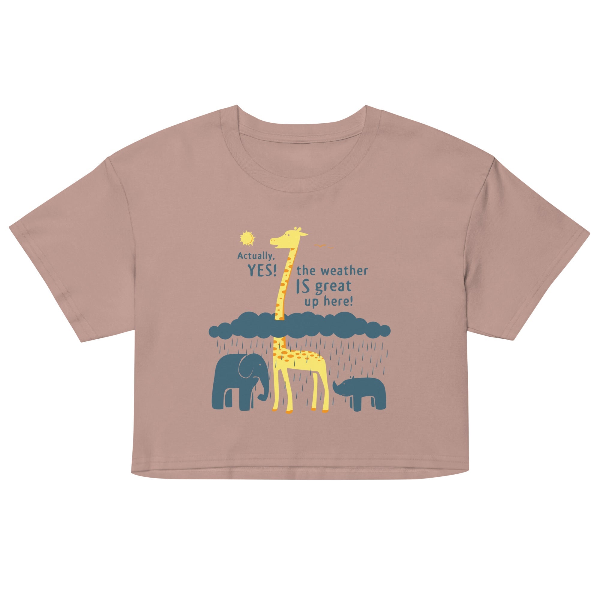 The Weather Is Great Up Here! Women's Crop Tee