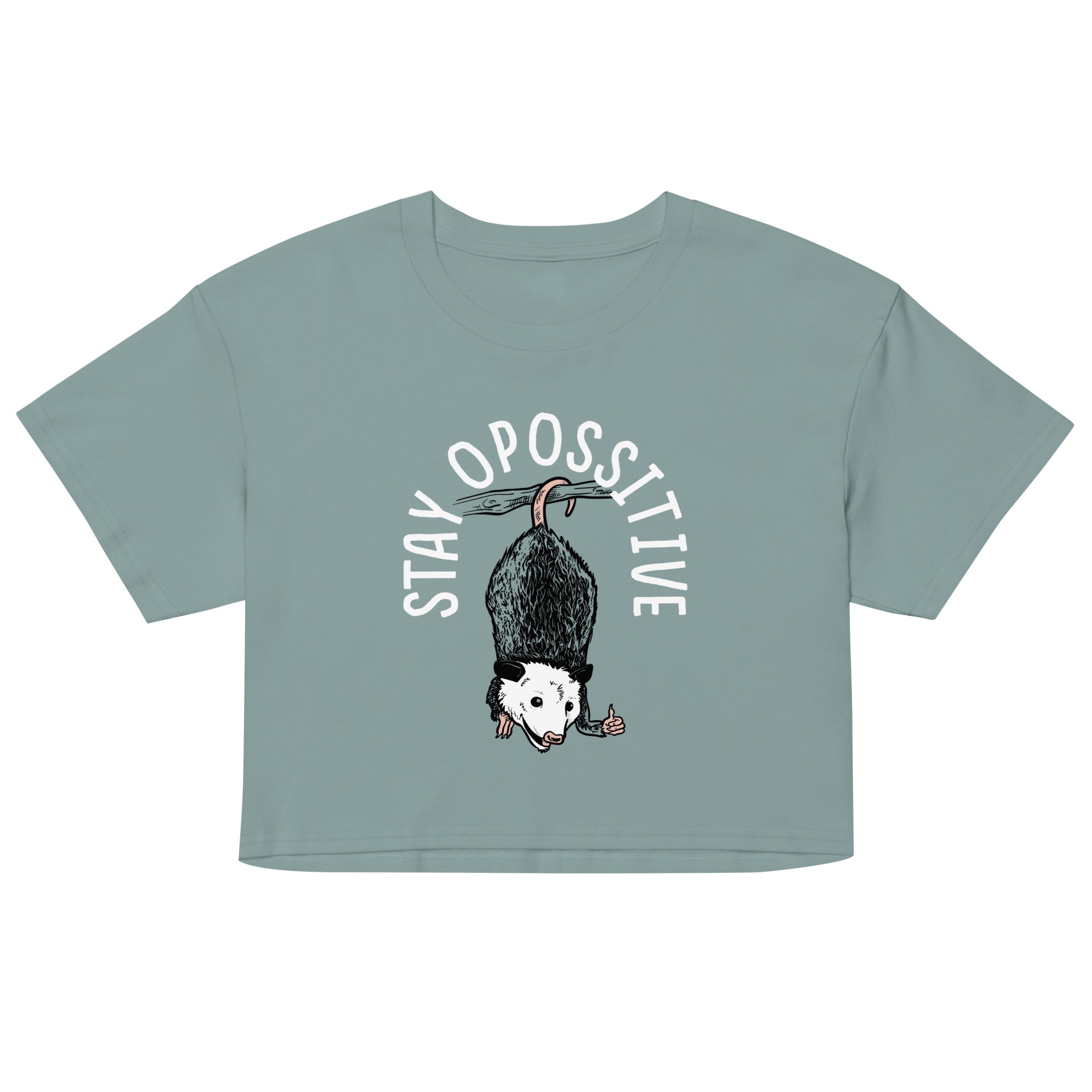 Stay Opossitive Women's Crop Tee
