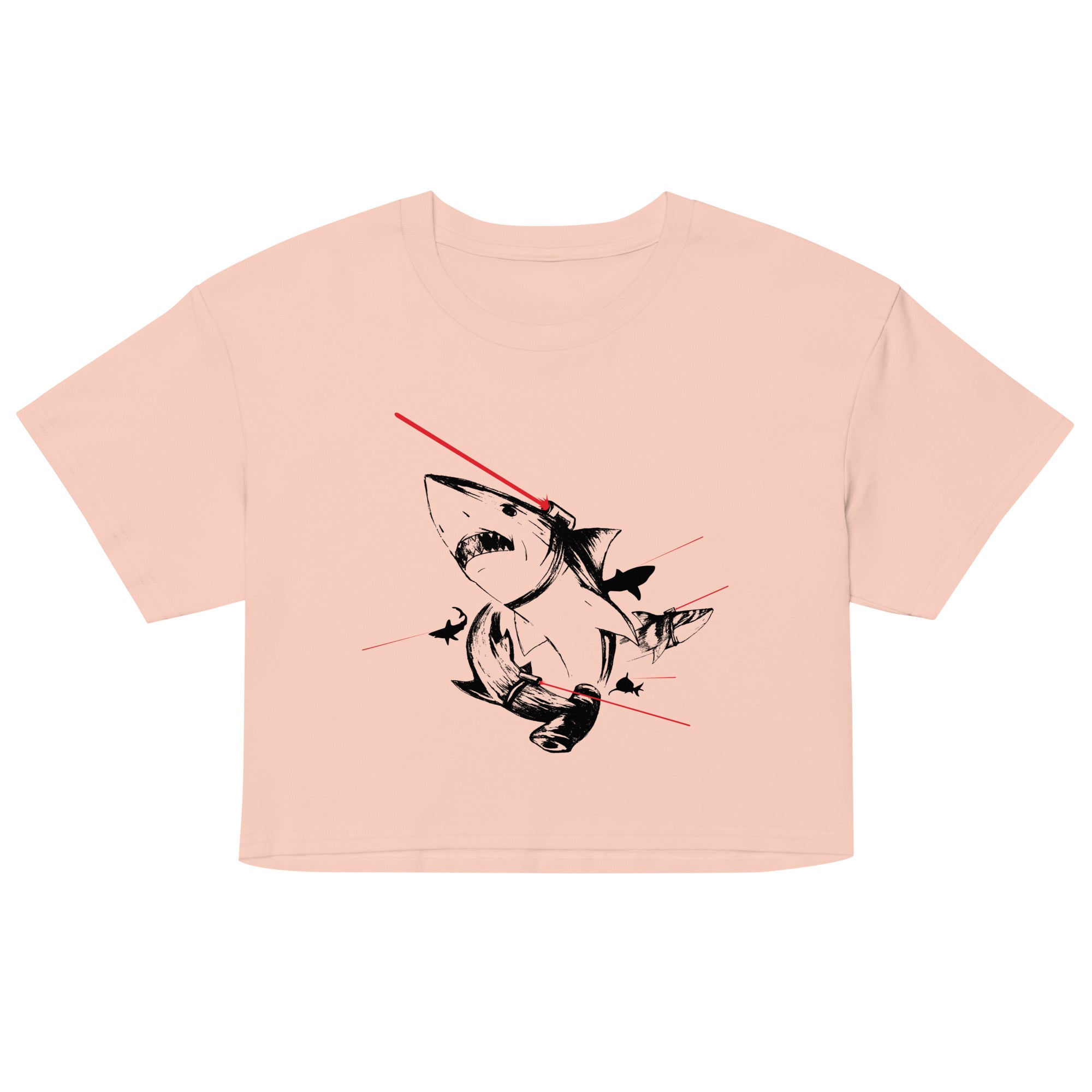 Sharks With Lasers Women's Crop Tee