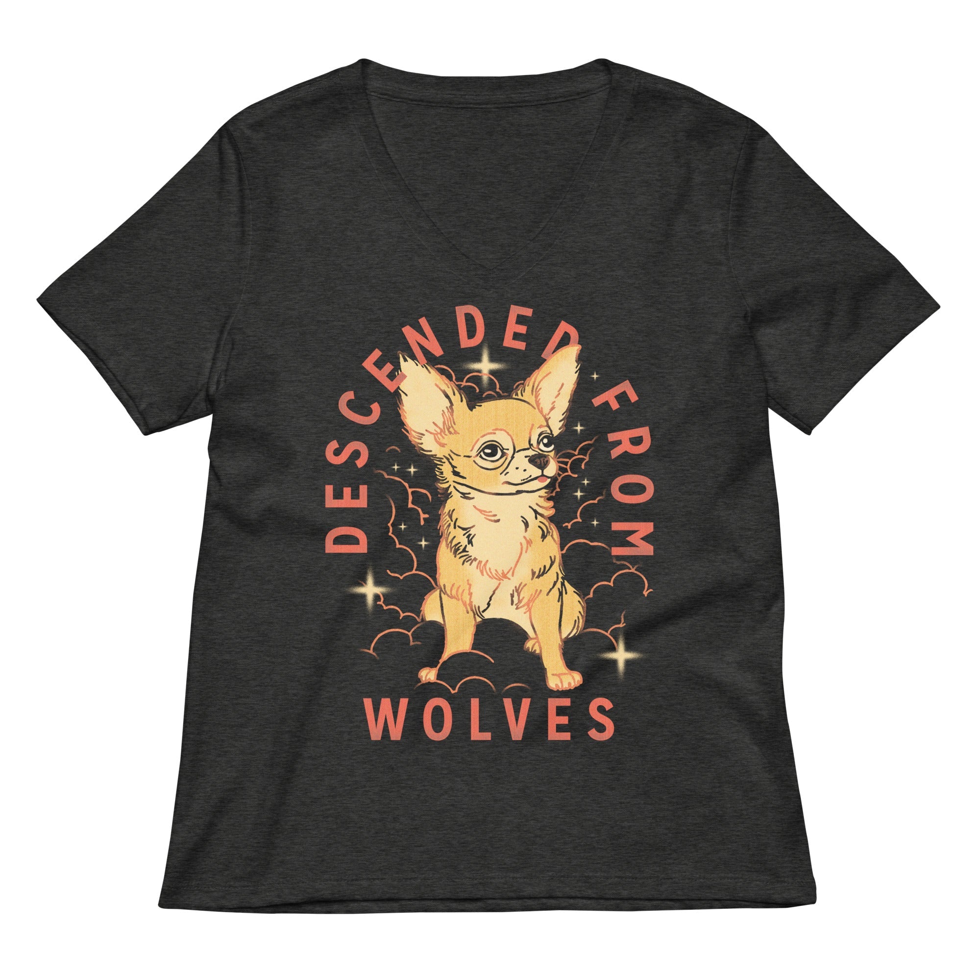 Descended From Wolves Women's V-Neck Tee