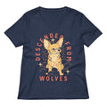 Descended From Wolves Women's V-Neck Tee