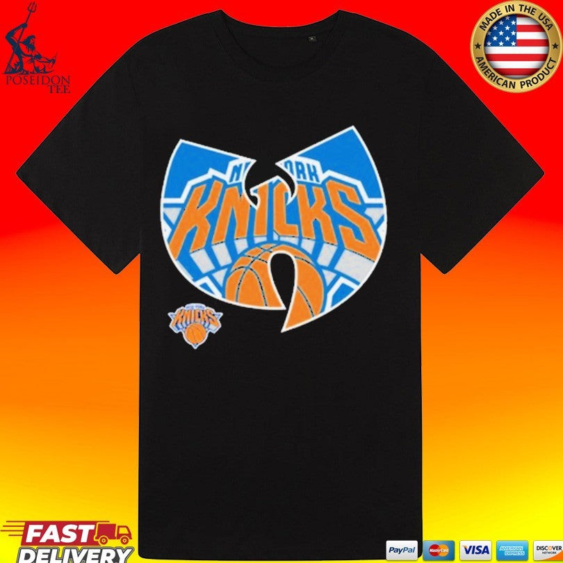Wu Tang Clan X New York Knicks Logo Mashup Nba T-shirt