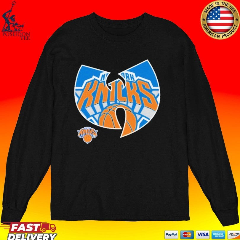 Wu Tang Clan X New York Knicks Logo Mashup Nba T-shirt