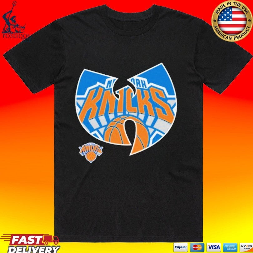 Wu Tang Clan X New York Knicks Logo Mashup Nba T-shirt
