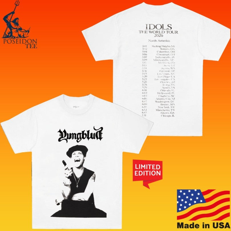 Yungblud Laughing Idols The World Tour 2026 T-shirt