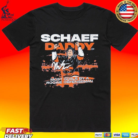 Matthew Schaefer Daddy Most Goals By A Rookie Defenseman Goal Record T-shirt