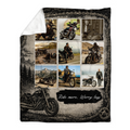 Personalized Biker Photo Blanket, Custom Motorcycle Photo Collage for Dad, Motorcycle Rider Gift, Biker Gift for Him, Motorcycle Enthusiast Gift, Rider Keepsake