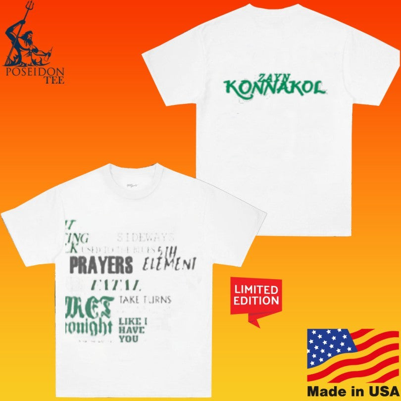 Zayn Konnakol Prayers Tracklist T-shirt
